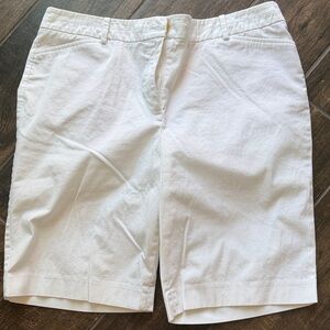 Talbots White Shorts with Beige Waist Trim